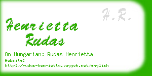 henrietta rudas business card